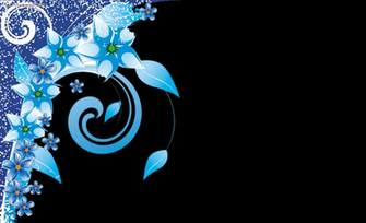 Photoshop Png Frames Wallpaper Designs Ice Blue Flowers And Swirls