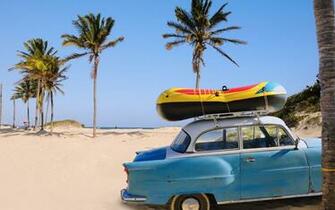 Camping Background Summer Vacation Car HD Wallpaper