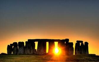 Stonehenge Sunset Located In England HD Wallpaper