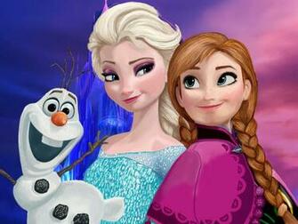 Elsa Anna And Olaf Frozen Photo