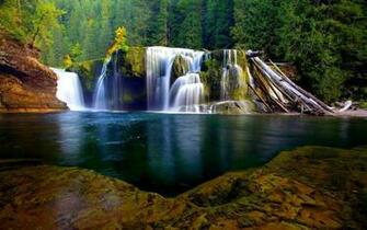 High Resolution Forest Waterfalls Desktop Laptop Ed In