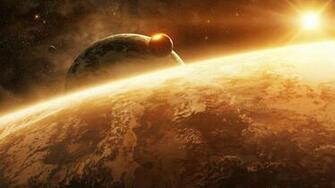 Wallpaper Planet Space Sun Light Stars 4k Ultra