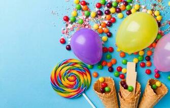Wallpaper Ball Sweets Lollipops Horn Caramel Image For