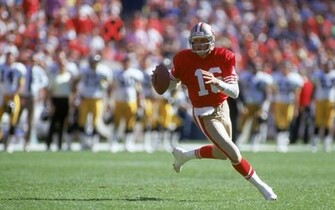Quarterback Joe Montana In On The San Francisco 49ers Getty