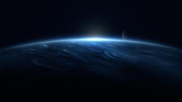 Blue Planet Digital Wallpaper Fantasy Art Pixelated