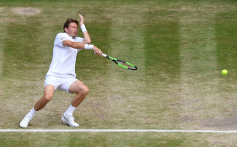 Professional Tennis Player Nicolas Mahut Looking Disappointed Wallpaper