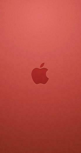 iPhone Wallpaper Red Apple Logo Parallax