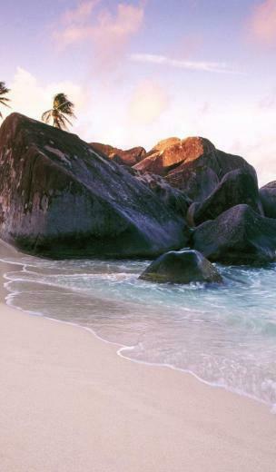 Virgin Gorda Island At Sunset British Islands West Indies
