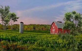 Frams Farms Natural Landscape Wallpaper