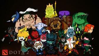 Dota Chibi Heroes HD Wallpaper