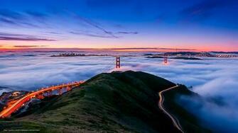 Wallpaper San Francisco Fog Lights Desktop