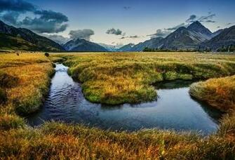 Stream In The Field Wallpaper Original HD