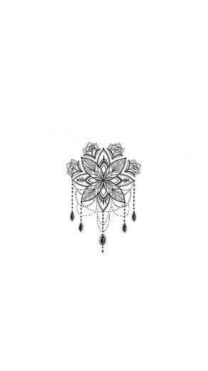 Black White Flower Mandala Wallpaper Lockscreen