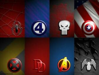 Marvel Symbols Comics Wallpaper