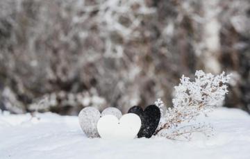 Wallpaper Winter Snow Love Heart