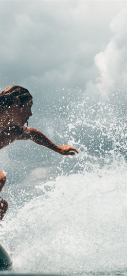 Man Surfing iPhone Wallpaper