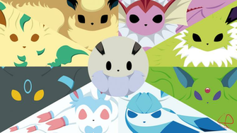 Eeveelution Shiny Almost Minimalist Wallpaper By