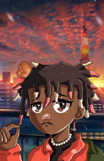 Juice Wrld Paris Anime Poster Posters Plug