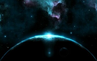 Giant Dark Blue Planet HD Wallpaper