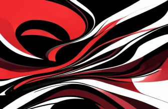 Red Black White Abstract Wallpaper