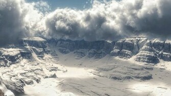 Red Train In The Snow Storm Wallpaper Corners