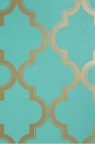 Aqua And Gold Pattern Wallpaper Ideas Multi Media