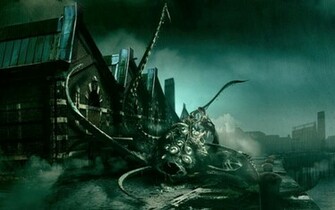 Lovecraft Shadow Wallpaper Over Innsmouth