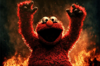 Adorable Elmo Spreading Joy And Happiness Wallpaper