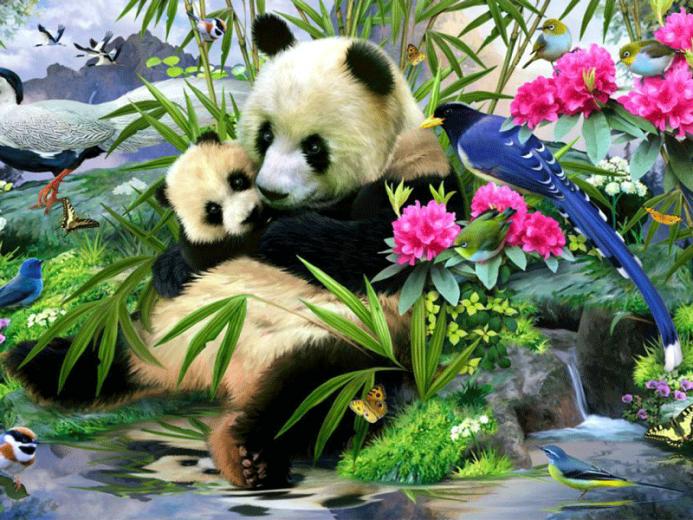 Free download Panda Wallpaper Background Theme Desktop [1024x768] for ...