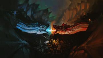 Game Of Thrones Tv Series Dragons Fight Fan Art