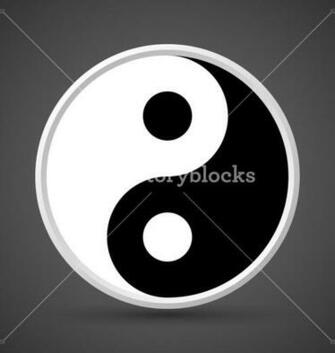 Yin Yang Symbol Icon Isolated On Dark Grey Background Royalty