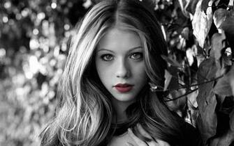 Michelle Trachtenberg Monochrome Red Lips Wallpaper