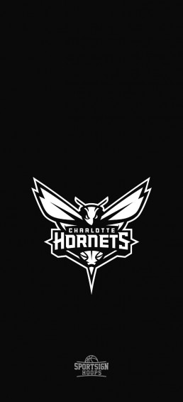 Charlotte Hornets Black And White Phone Wallpaper In