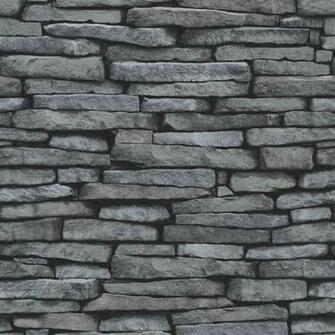Black Silver Slate Stone Effect Wallpaper Fine Decor Fd31291 New