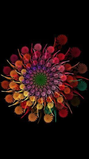 HD Cool Colorful Abstract Flower iPhone 6s Plus Wallpaper