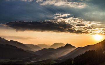 Clouds Mist Forest Landscape Nature Sky Sunset Valley