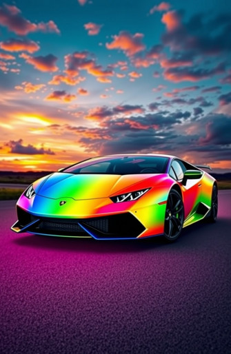 Rainbow Lamborghini Wallpaper