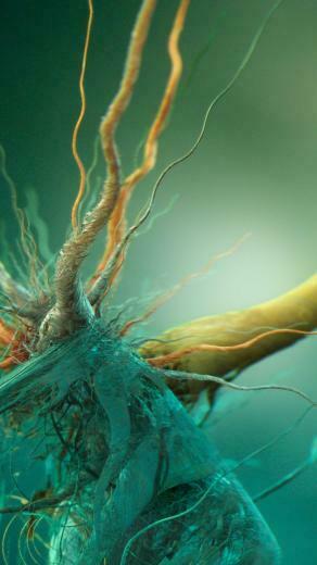 Wallpaper Abstract Bacteria 4k 5k iPhone Green