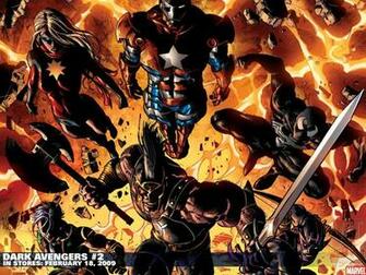 Comics Dark Avengers Captain Marvel Iron Man Venom Hawkeye Wallpaper