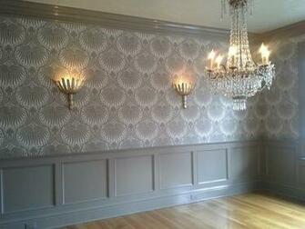 Dining Room With Farrow Ball Lotus Wallpaper