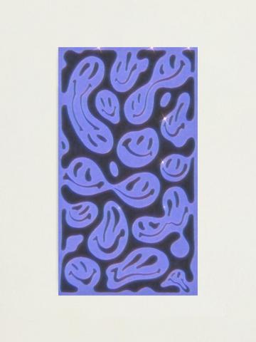 Trippy Blue Smiley Faces Photographic Print By Danimora