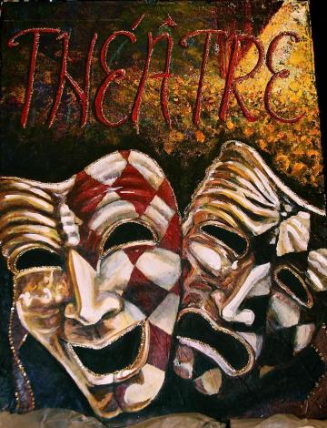 Theatre Masks Comedy And Tragedy Painting By Martha Bennett