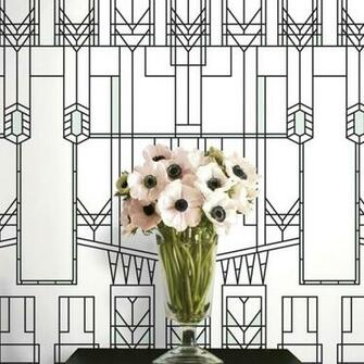 Silk Screened Wallpaper Melds Design Traditions At Home