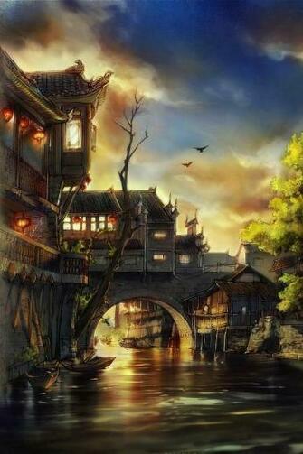 Beautiful Halloween Pumpkin Lanscape Wallpaper For iPhone