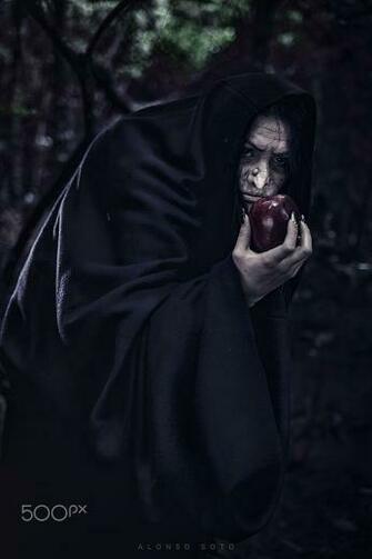 HD Wallpaper 500px Fantasy Art Alonso Soto Witch Apples Snow
