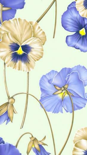 Vintage Hand Drawn Flowers Wallpaper iPhone
