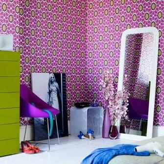 Patterned Wallpaper Bedroom Ideas For Teenage Girls Decorating
