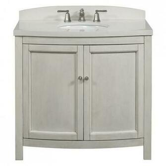 Allen Roth Moravia Antique White Undermount Bathroom Vanity With