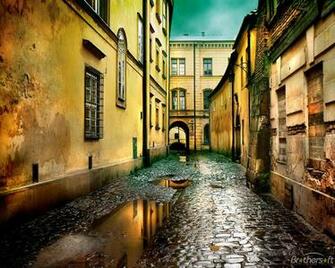 Old Town Street Wallpaper