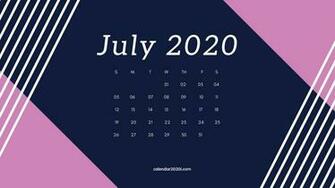 July Desktop Calendar Wallpaper
